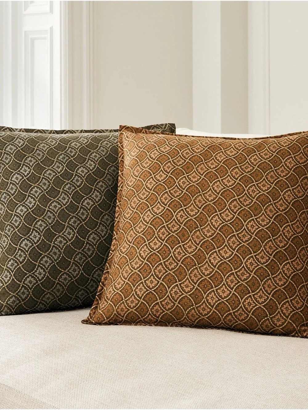 West Elm Printed Cotton Throw Pillow Covers - set of 2, 20x20